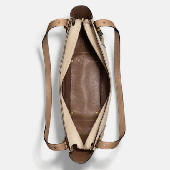 Coach Alana Pebbled Leather Colorblock Tote Bag - Picture 4 of 13